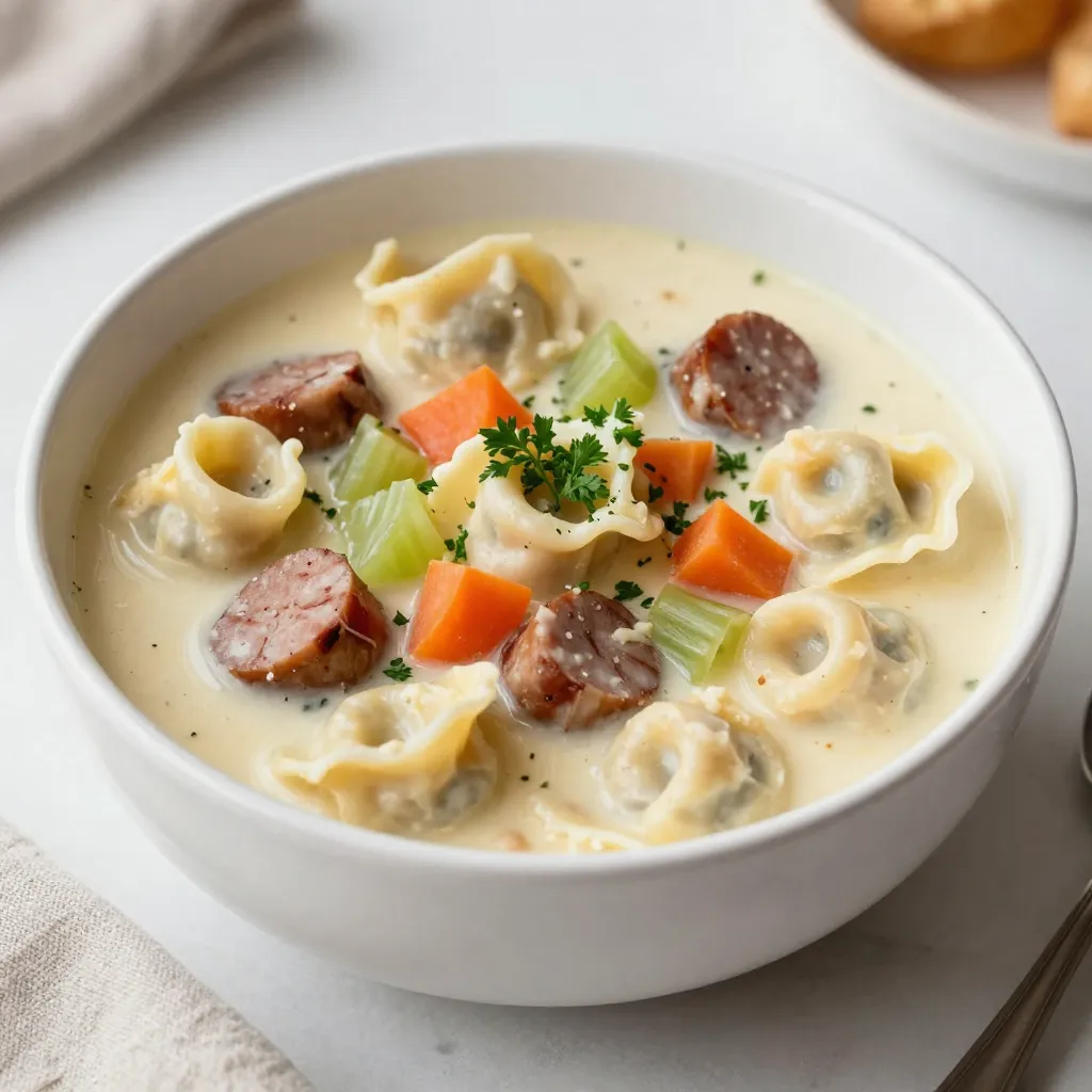 Creamy Tortellini Sausage Soup Flavorful Comfort Meal