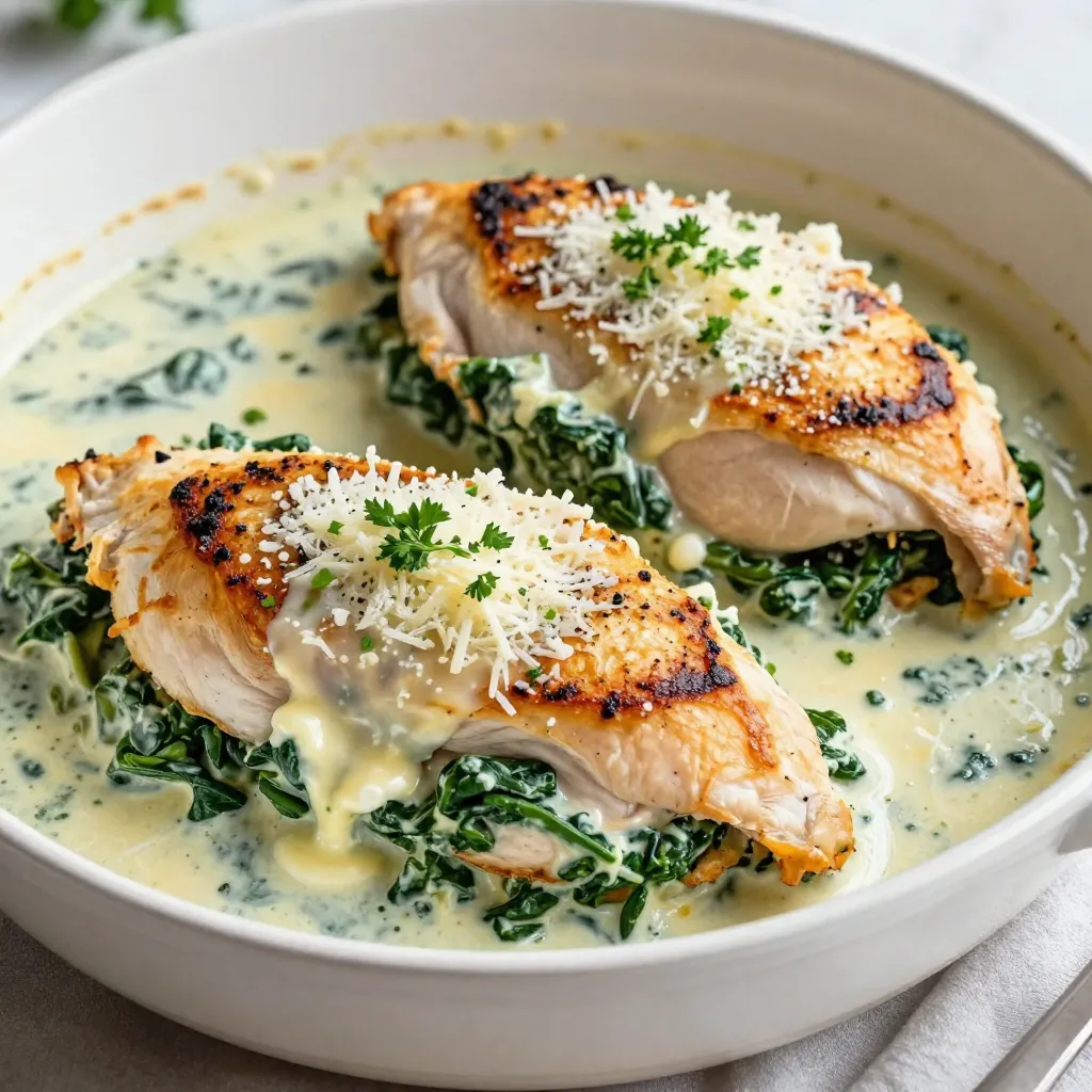 Creamy Spinach Stuffed Chicken Flavorful Dinner Delight