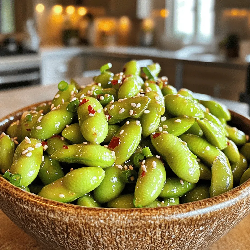 Spicy Garlic Edamame Tasty and Easy Snack Idea