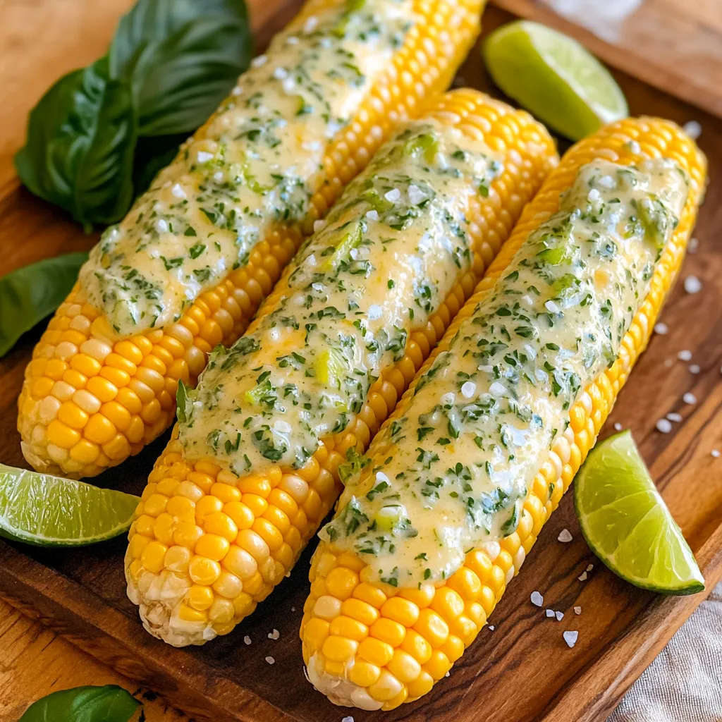 Garlic Herb Buttered Corn on Cob Irresistible Side