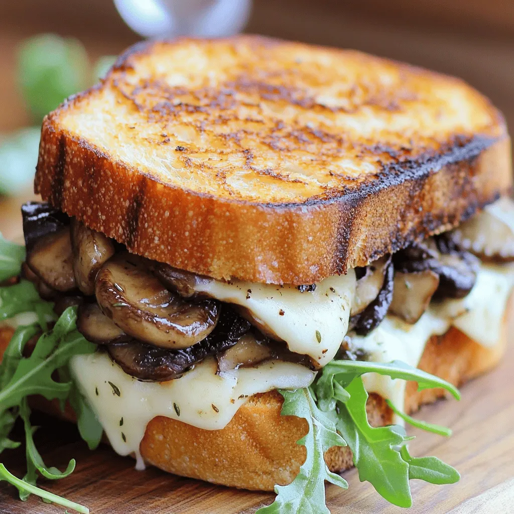 Grilled Mushroom Cheese Sandwich Savory and Easy Meal