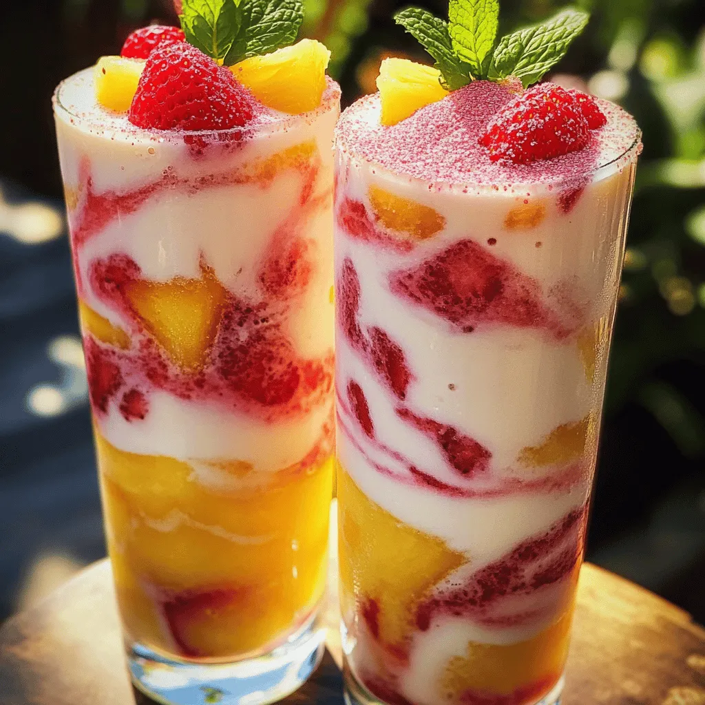 Pink Flamingo Colada Refreshing Coconut Cocktail