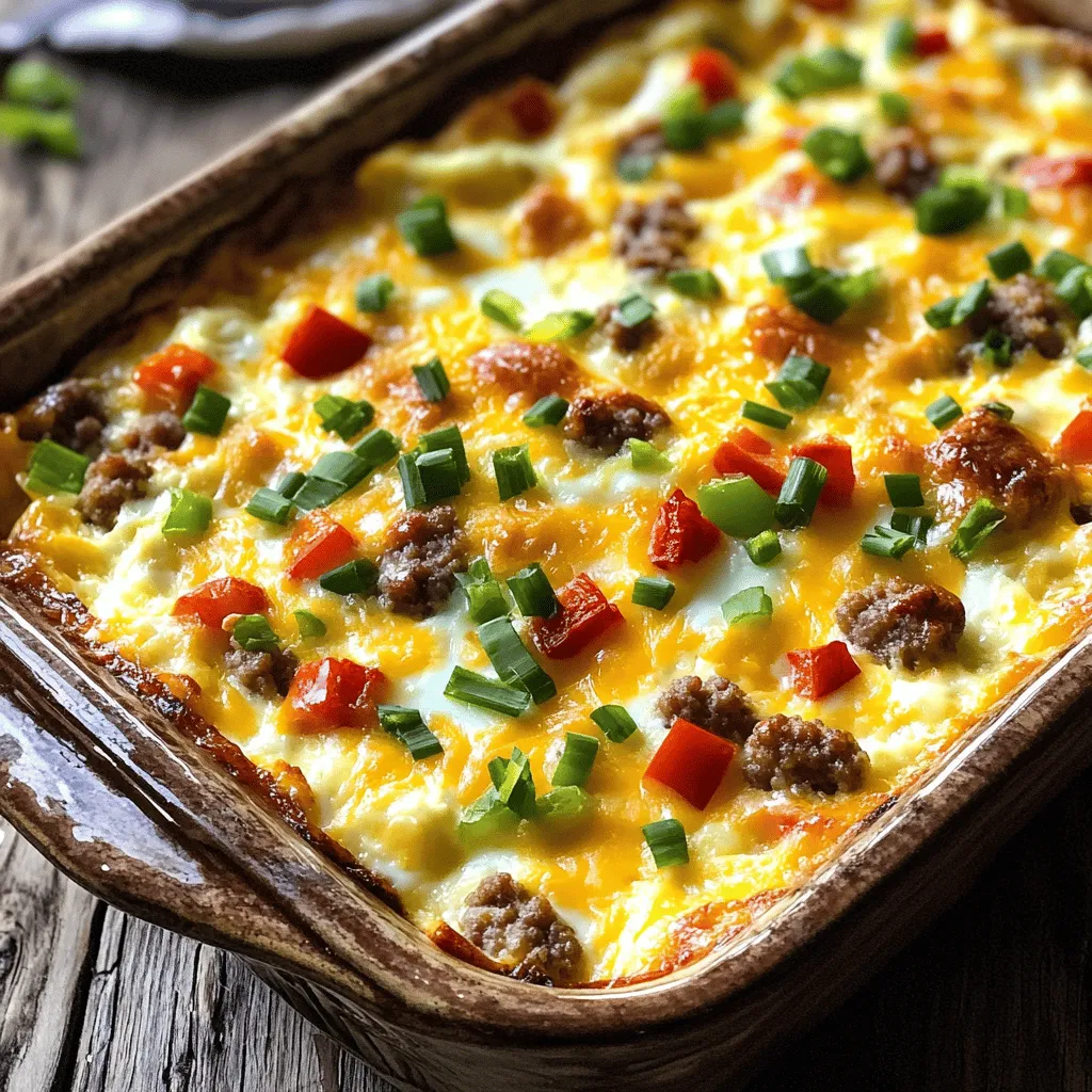 Sausage and Cheese Breakfast Casserole Delight