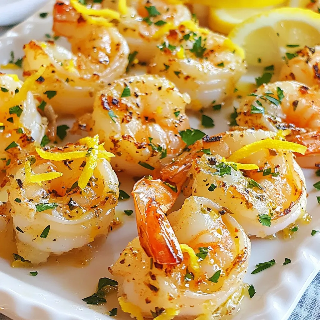 Garlic Butter Lemon Shrimp Skewers Quick and Tasty Meal
