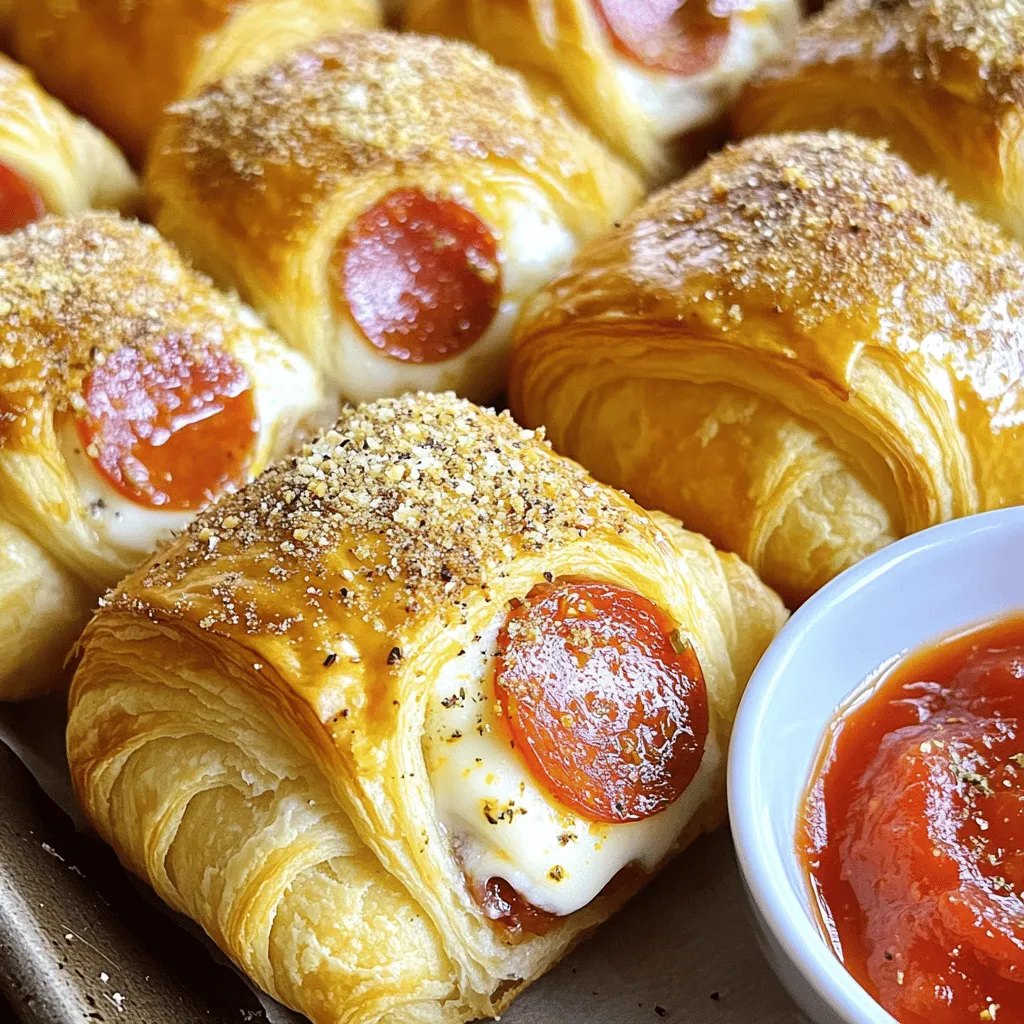 Easy Pepperoni Mozzarella Croissant Rolls Recipe