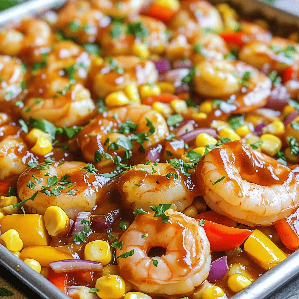 Sheet Pan BBQ Shrimp &#038; Corn Bake Flavorful Delight