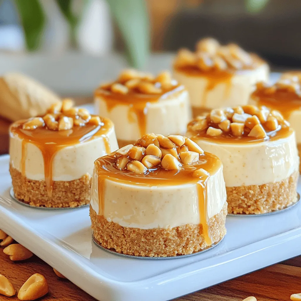 These mini cheesecakes are a sweet treat full of flavor. They combine rich peanut butter and smooth caramel. Each bite is creamy and satisfying. They are perfect for parties or a cozy night in.
