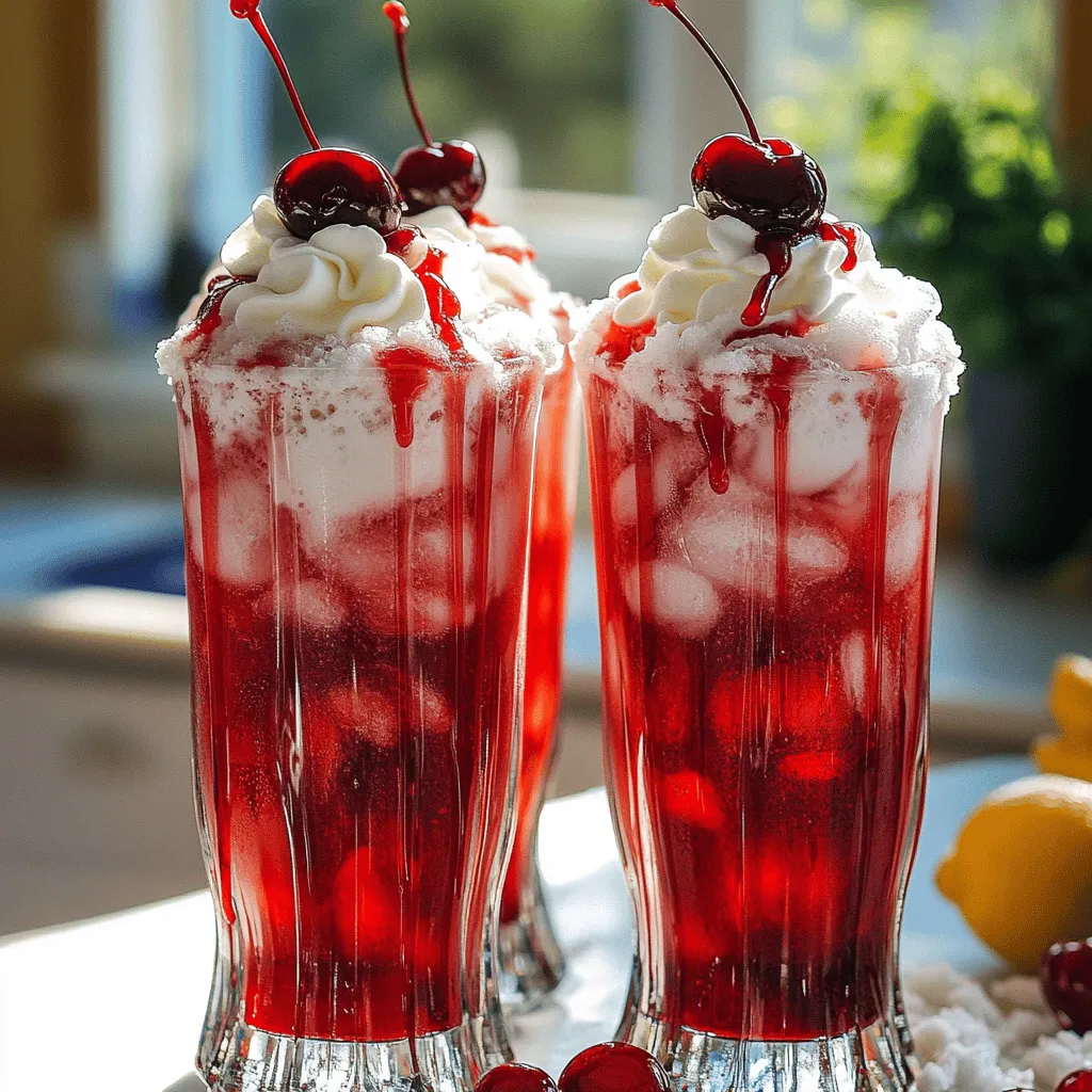 To make cherry Italian cream sodas, you need only a few key ingredients. First, cherry syrup is vital. It adds a rich, sweet flavor that makes the drink special. You can buy cherry syrup at the store or make it at home with fresh cherries.