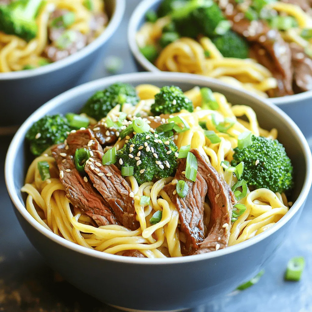 To make beef broccoli noodles, you need fresh and tasty ingredients. Here’s what you will need: