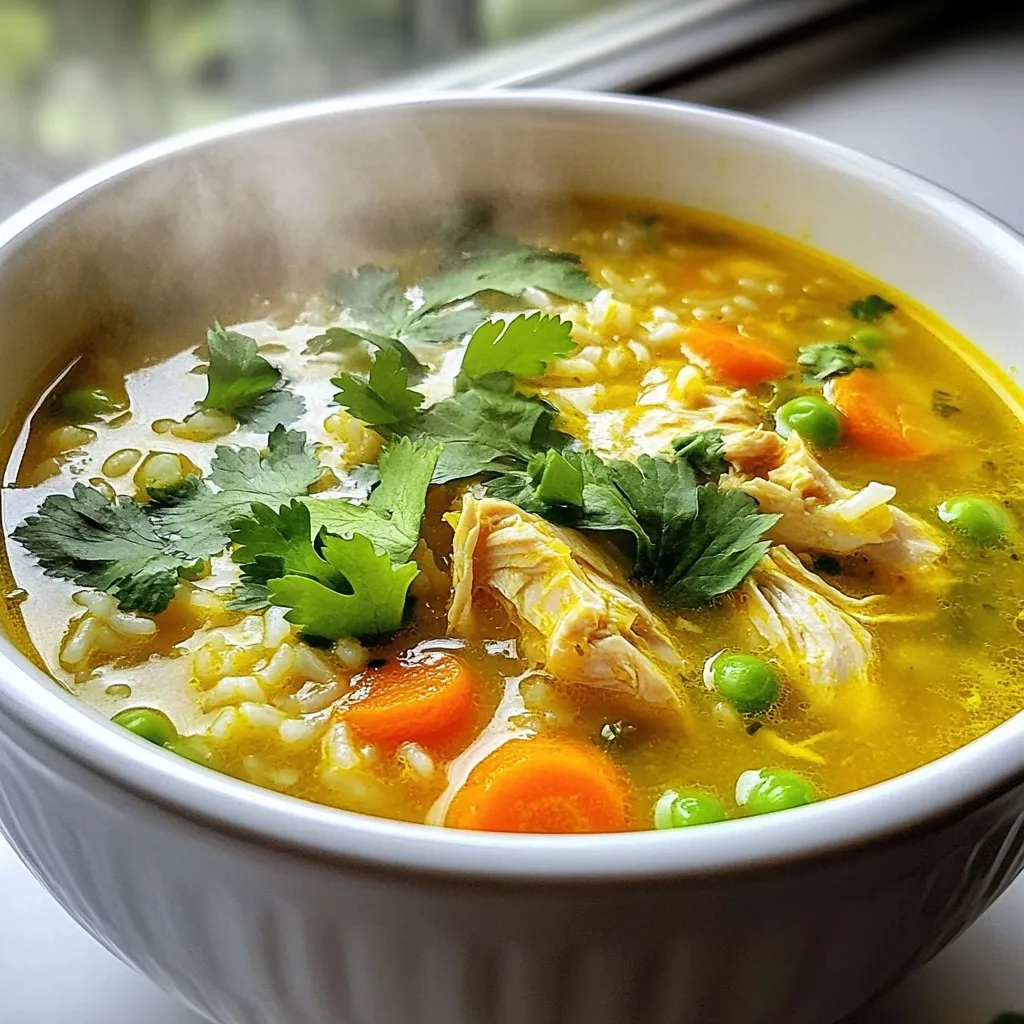 Turmeric Chicken Rice Soup Flavorful Nourishing Bowl