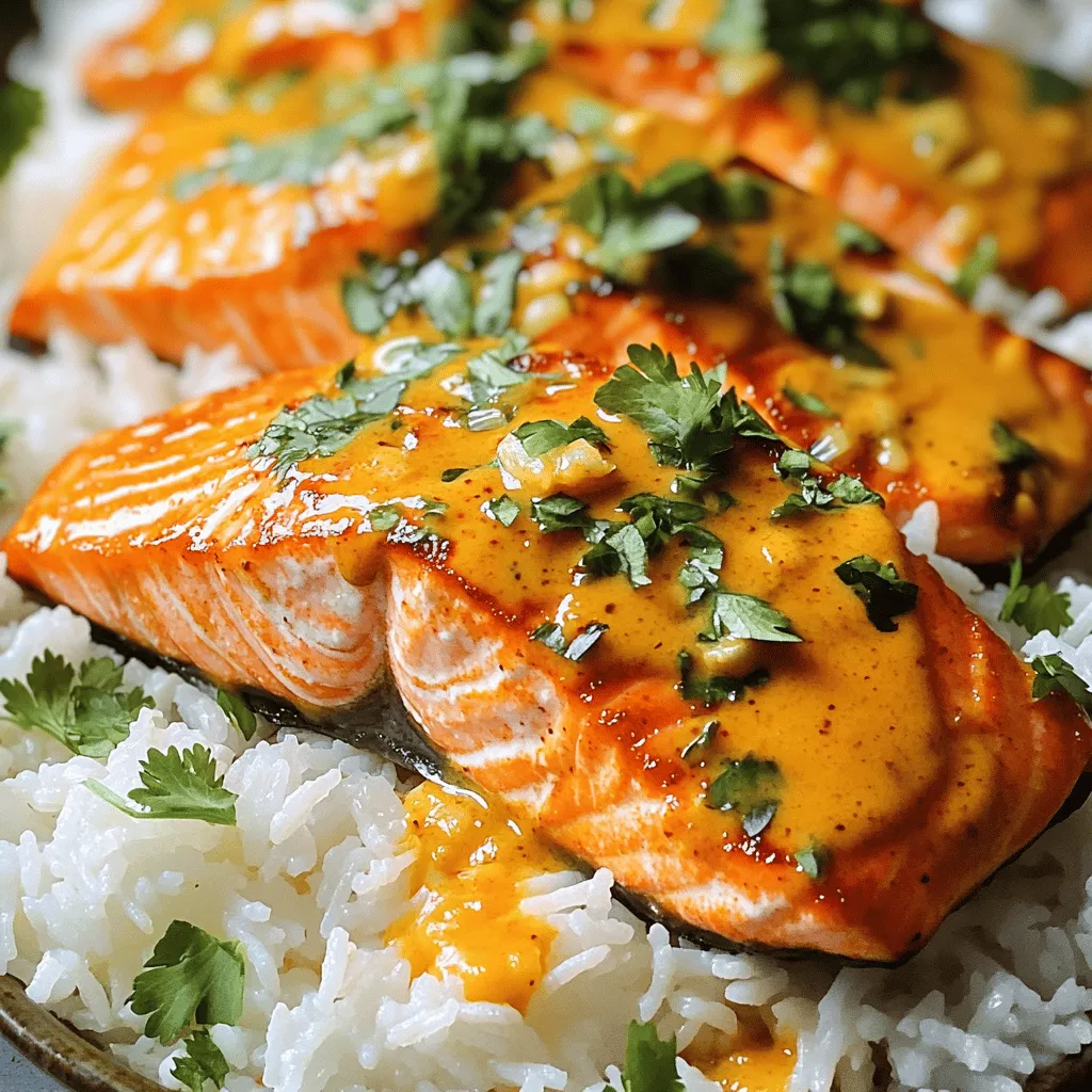 Coconut Curry Salmon with Garlic Butter Quick Dish