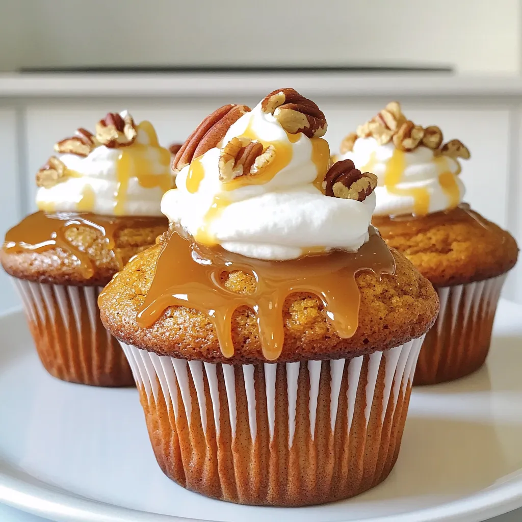 Pumpkin Spice Cupcakes with Caramel Delight