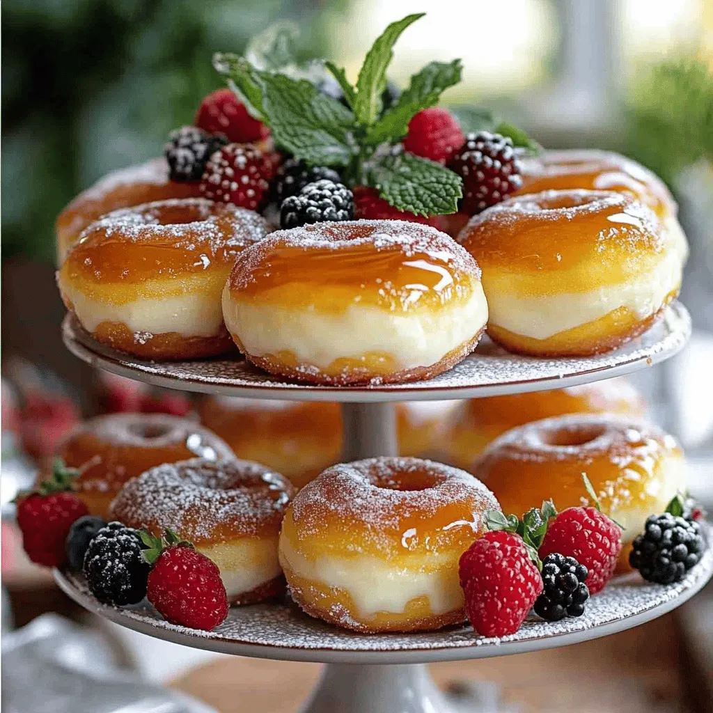 When making Crème Brûlée Donuts, gathering the right ingredients is key. Here’s what you need: