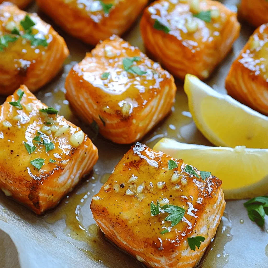 Honey Butter Garlic Glazed Salmon Bites Delightful Treat