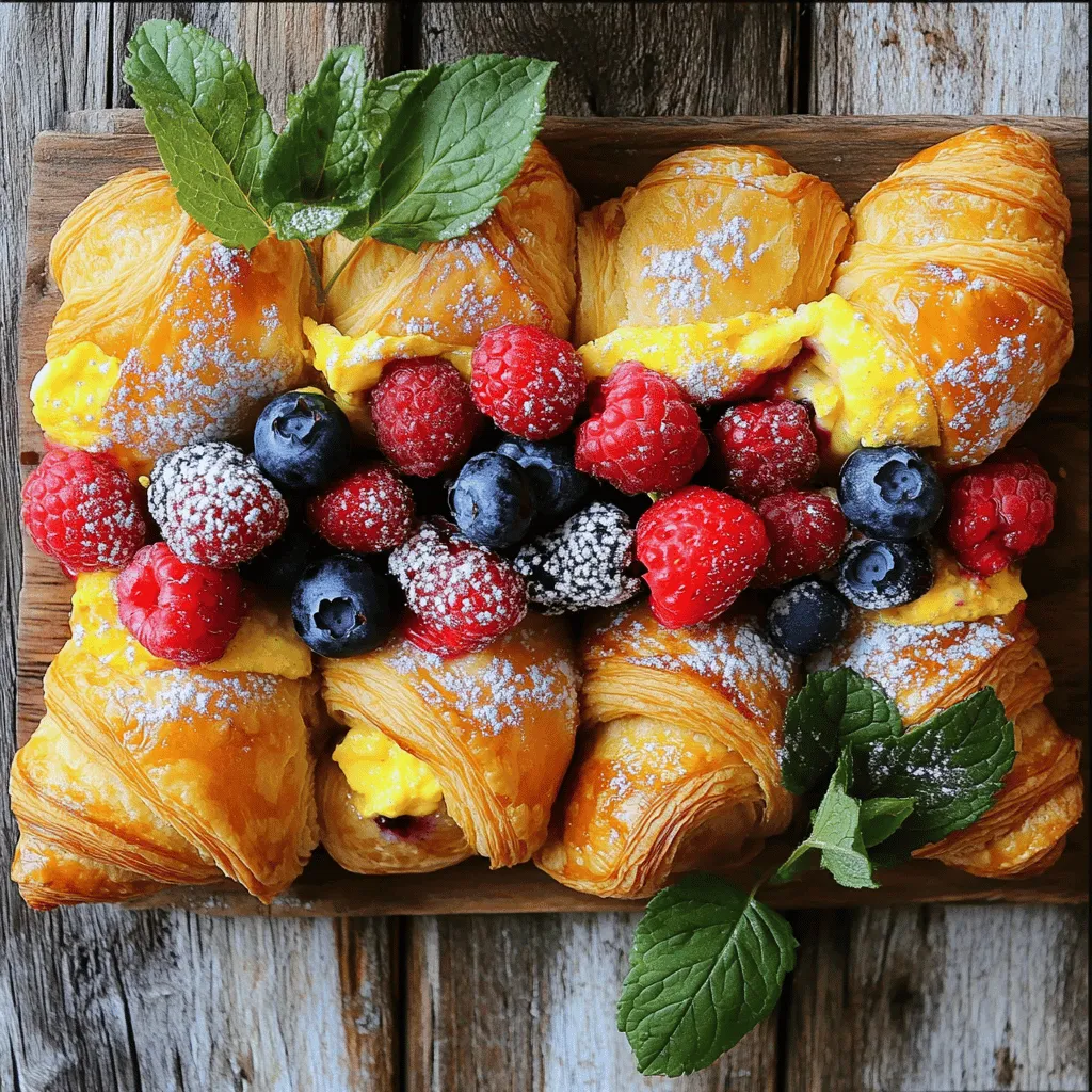 To make this tasty berry croissant bake, you need: - 4 large croissants, cut into quarters - 1 cup mixed berries (strawberries, blueberries, raspberries) - 3 large eggs - 1 cup milk - 1/2 cup granulated sugar - 1 teaspoon vanilla extract - 1 teaspoon ground cinnamon - 1/4 teaspoon salt - Powdered sugar for dusting (optional)
