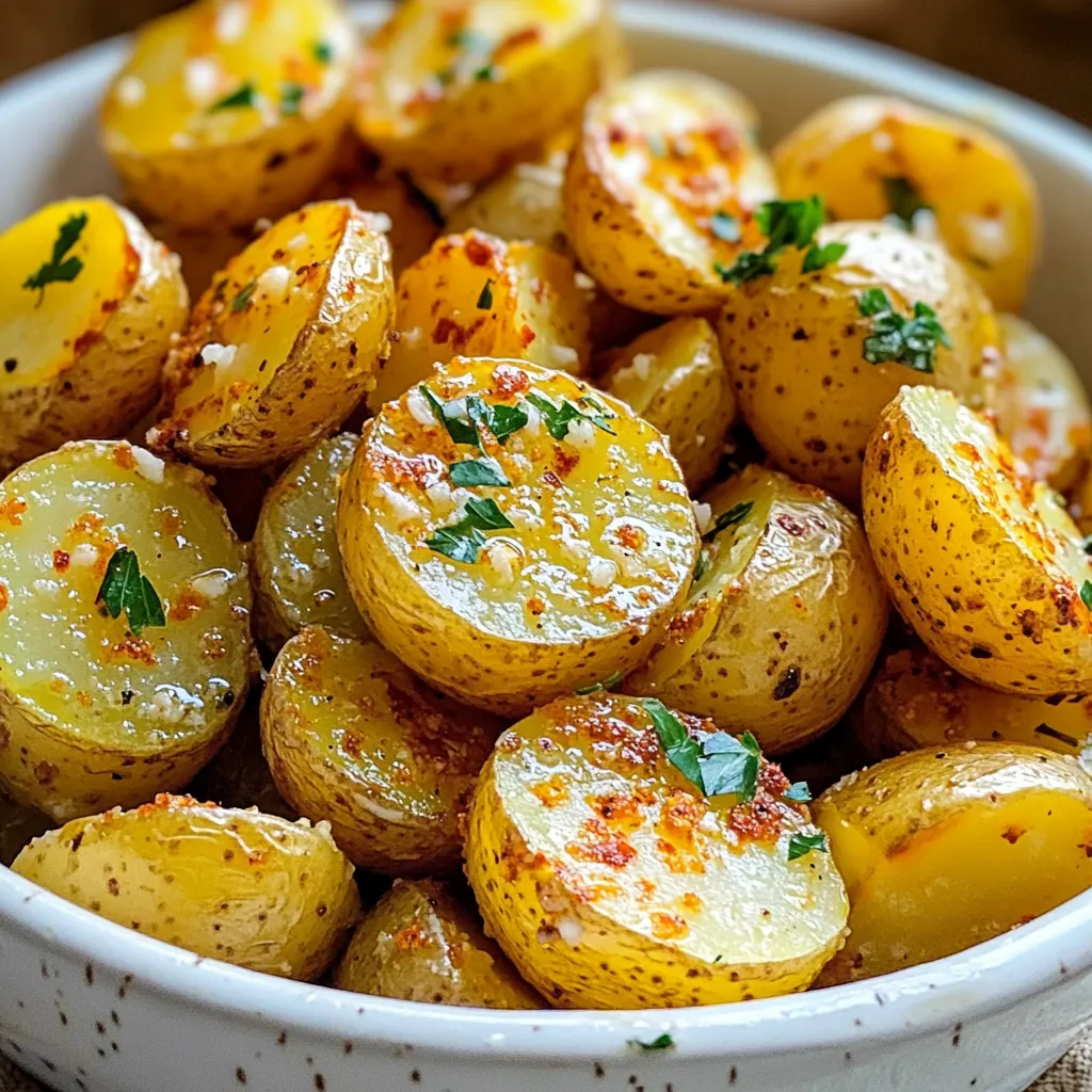 Air Fryer Crispy Garlic Parmesan Potatoes Delight