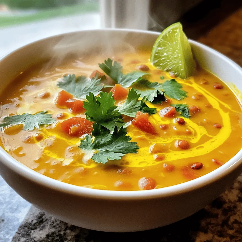 Coconut Curry Lentil Soup Nourishing and Flavorful Dish