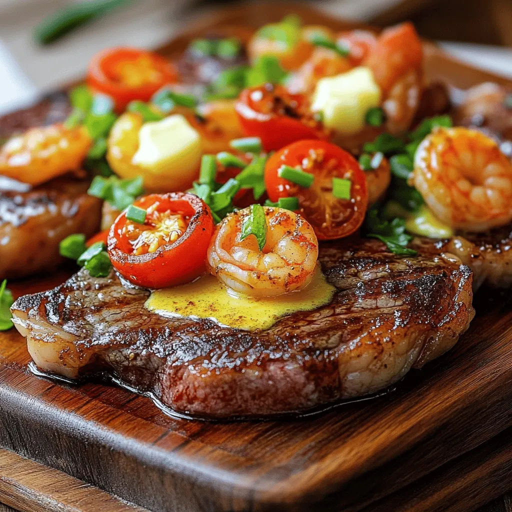 Savory Steak with Cajun Shrimp Flavor-Packed Meal