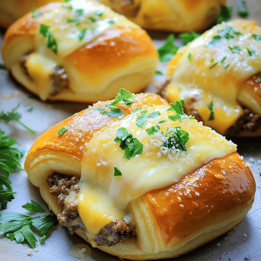 Garlic Parmesan Cheeseburger Bombs Irresistible Snack