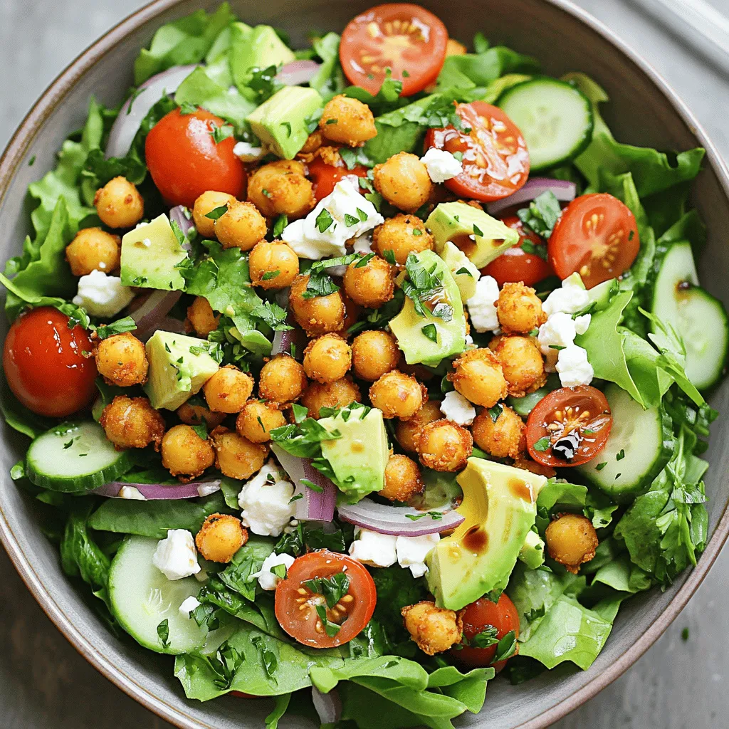 Crispy Chickpea Salad Fresh and Flavorful Boost