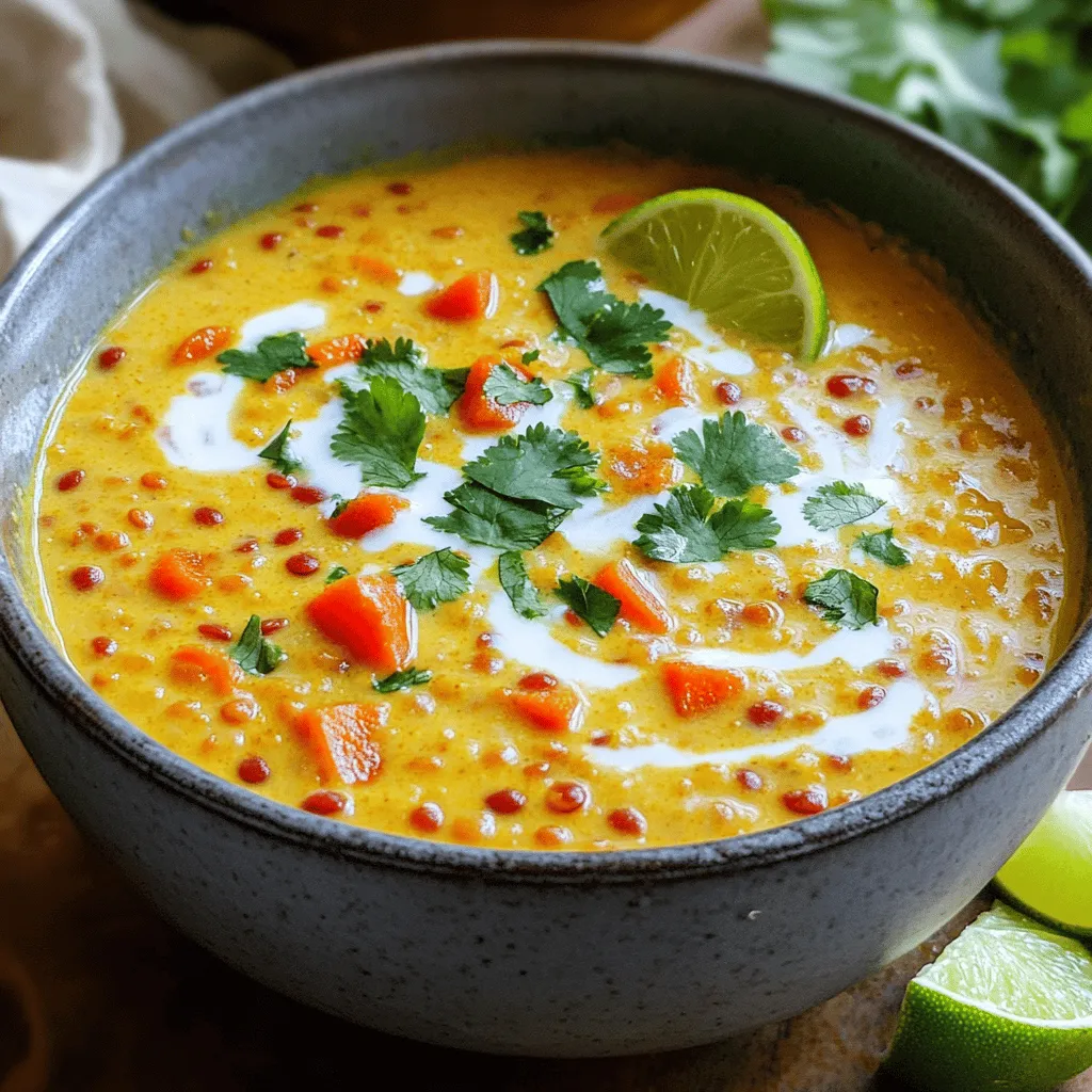 To make a tasty creamy lentil soup recipe, you need some key ingredients. First, you