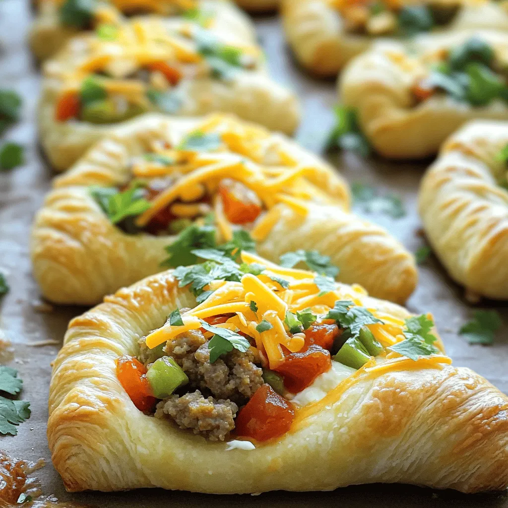 To make Rotel Sausage & Cream Cheese Crescents, gather these simple ingredients. They create a tasty snack everyone will love.