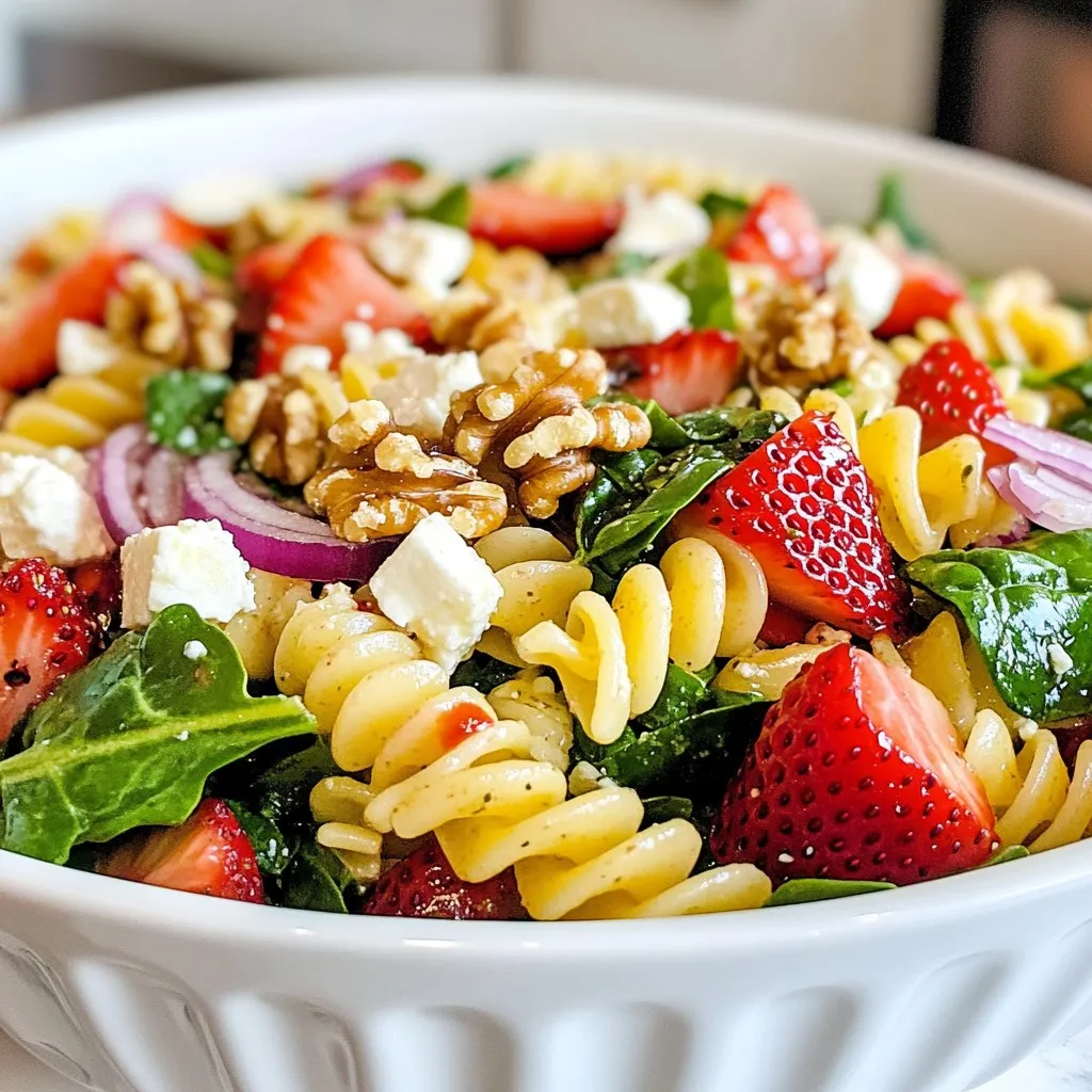Strawberry Spinach Pasta Salad Fresh and Flavorful Dish
