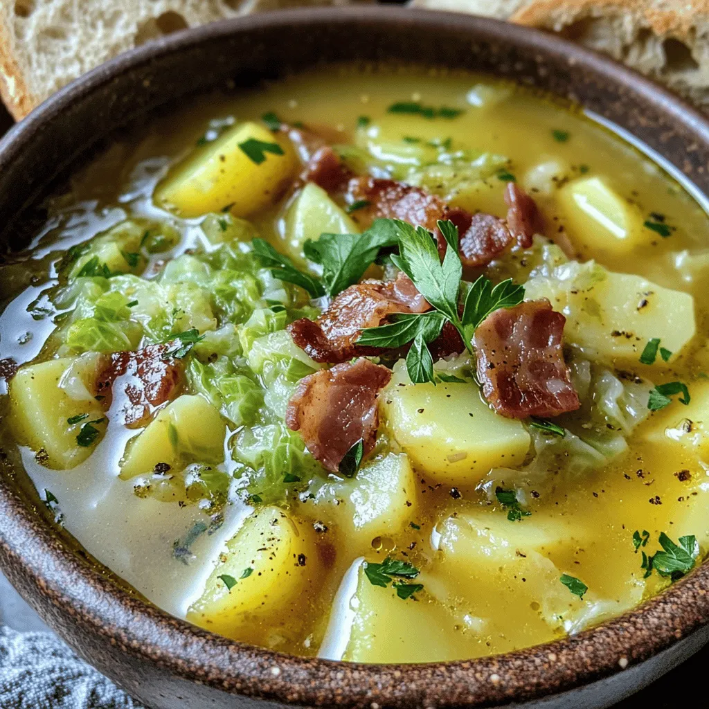 Hearty Irish Bacon, Cabbage, and Potato Soup Recipe