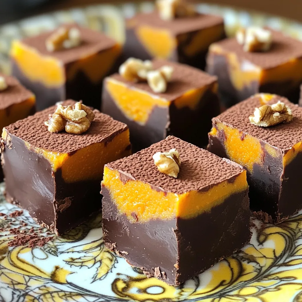 No-Bake Chocolate Pumpkin Fudge Irresistible Treat