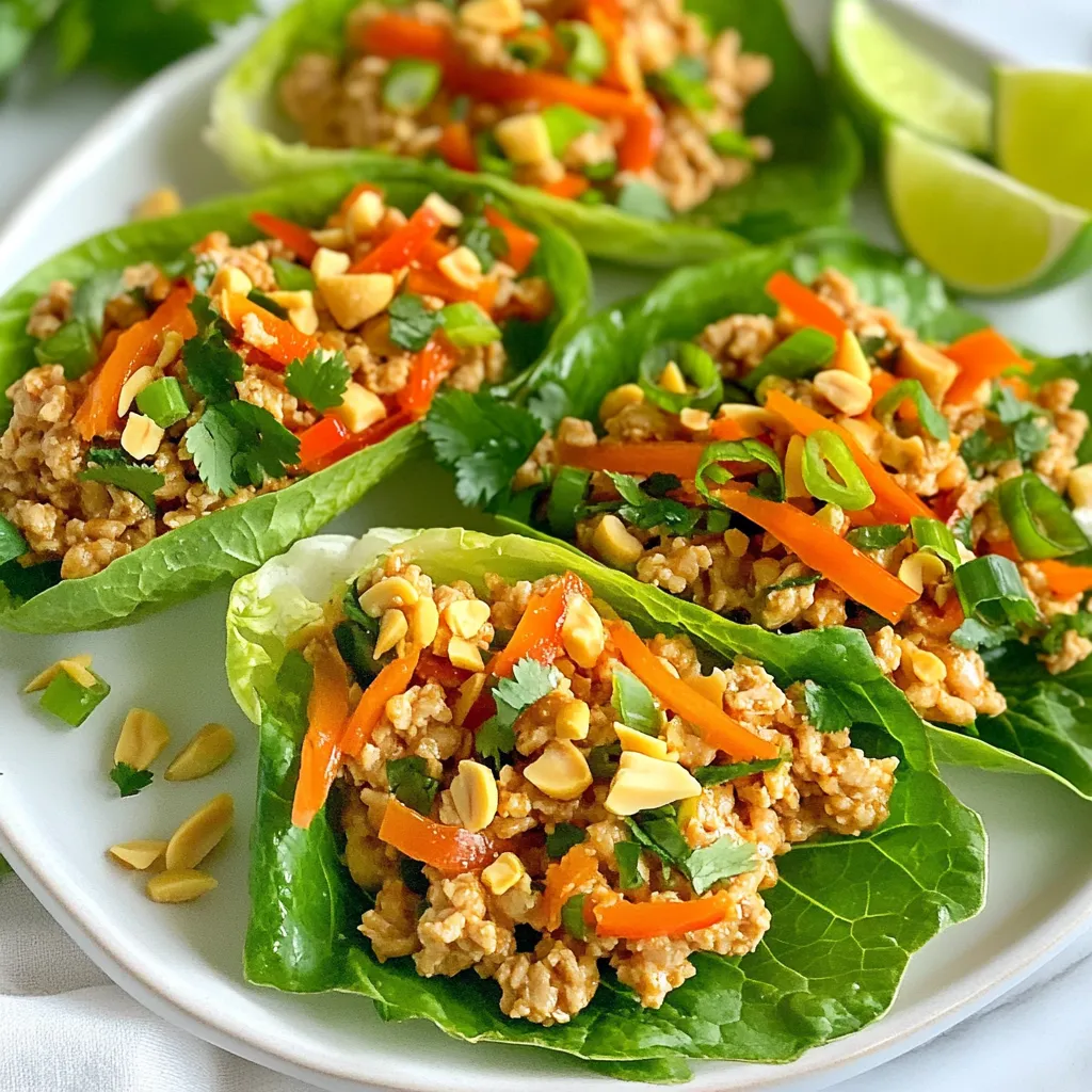 Thai Peanut Chicken Lettuce Wraps Flavorful and Fresh