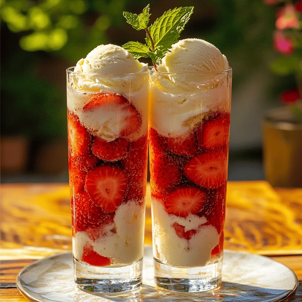 Easy Strawberry Patch Float Refreshing Summer Treat