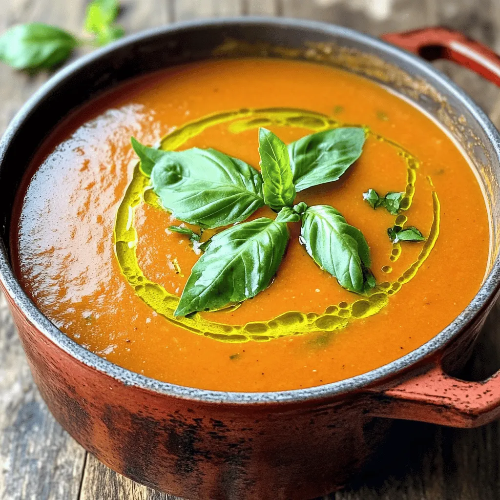 Creamy Tomato Basil Soup Savory and Simple Recipe