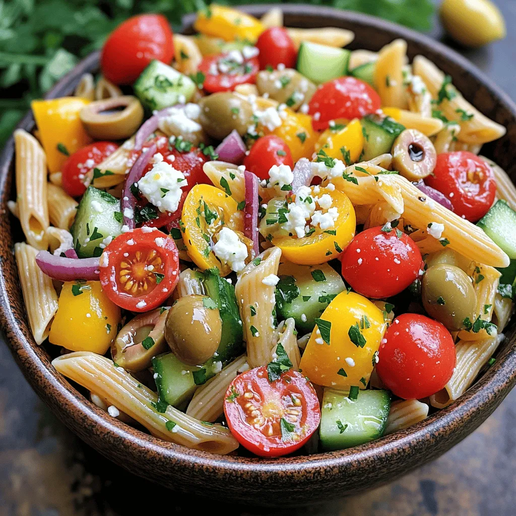 Healthy Greek Pasta Salad Flavorful and Nutritious Dish