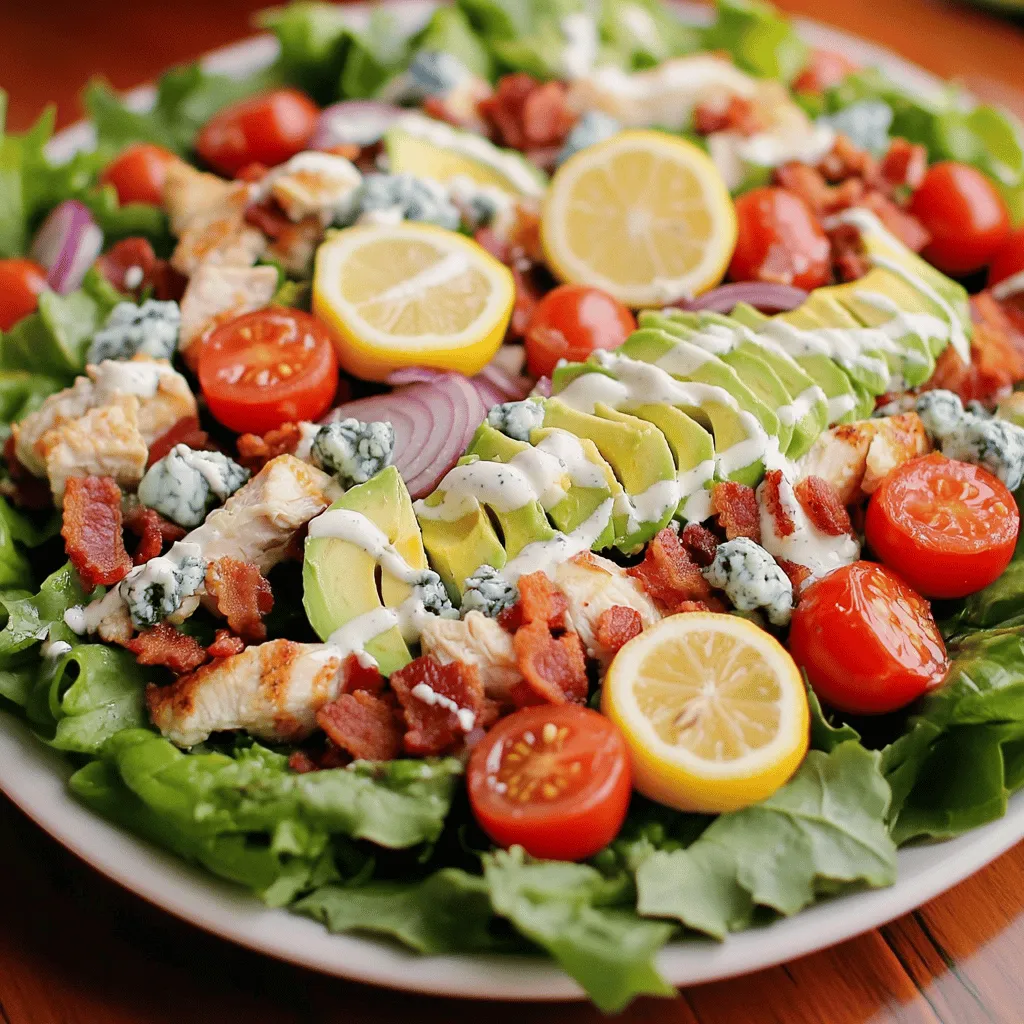 A classic Cobb salad bursts with fresh flavors and colors. This dish needs key ingredients to shine. First, you must choose the best greens. I love using a mix of romaine, spinach, and arugula. These greens add texture and a crisp bite.