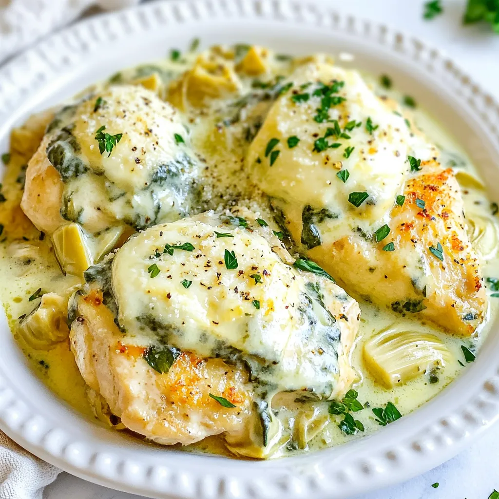 Creamy Spinach Artichoke Chicken Flavorful Delight