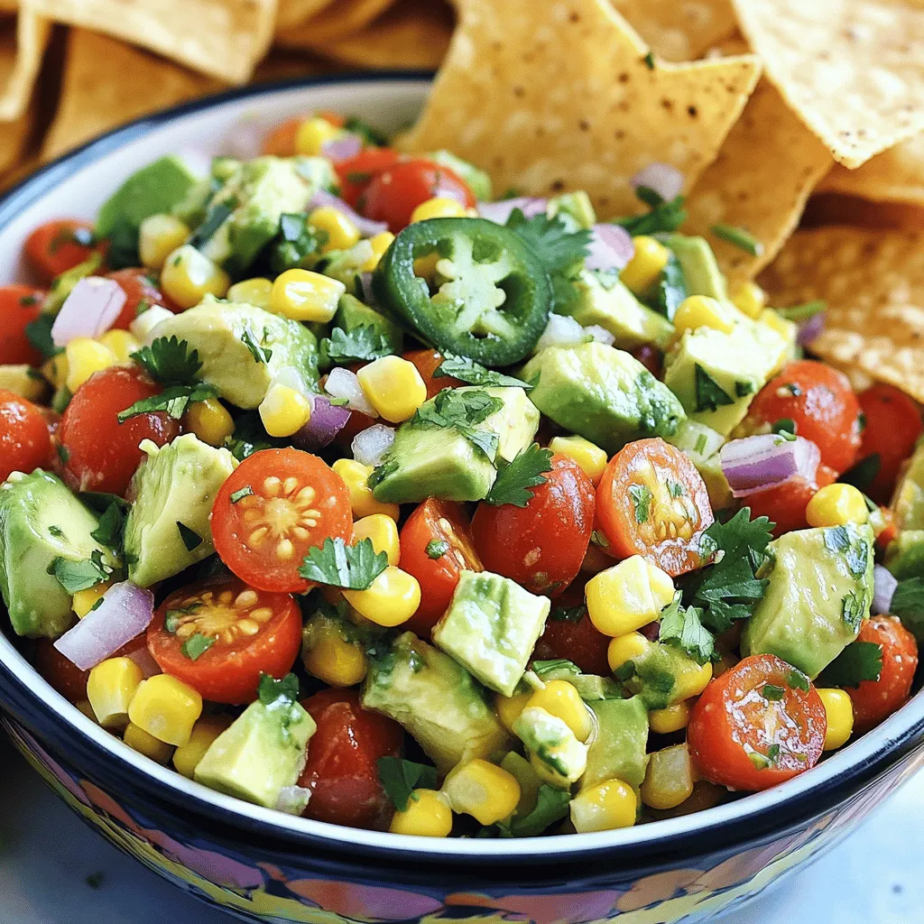 Avocado corn salsa is fresh and easy to make. To start, you need a few key ingredients.