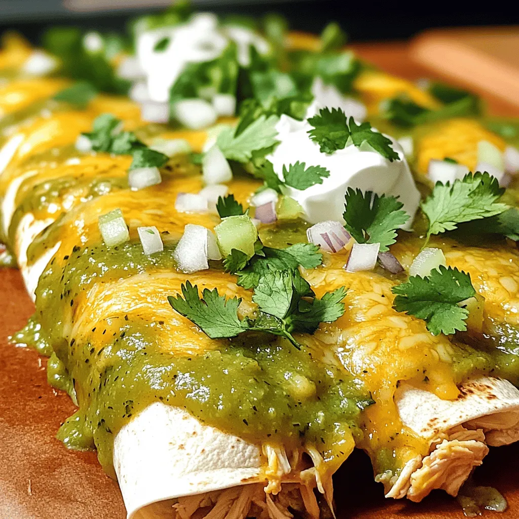 Salsa Verde Chicken Enchiladas Flavorful and Simple Recipe
