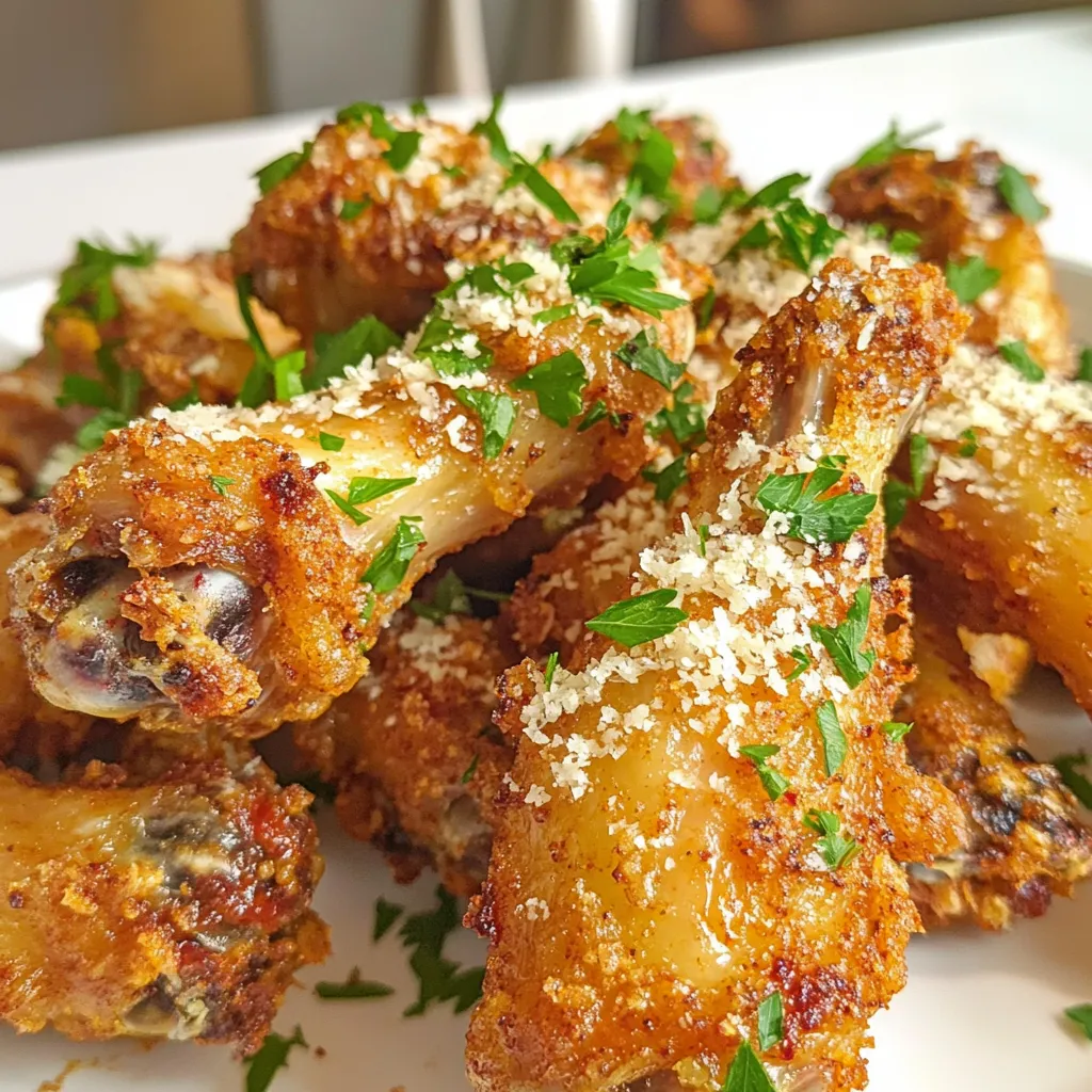 Garlic Parmesan Wings Air Fryer Crispy Delight