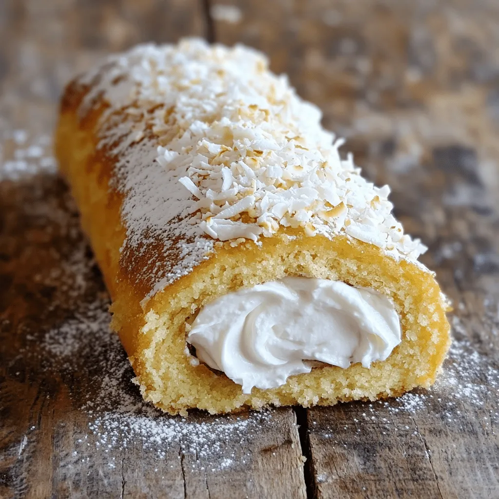 Coconut Almond Swiss Roll Cake Delicious and Simple Recipe