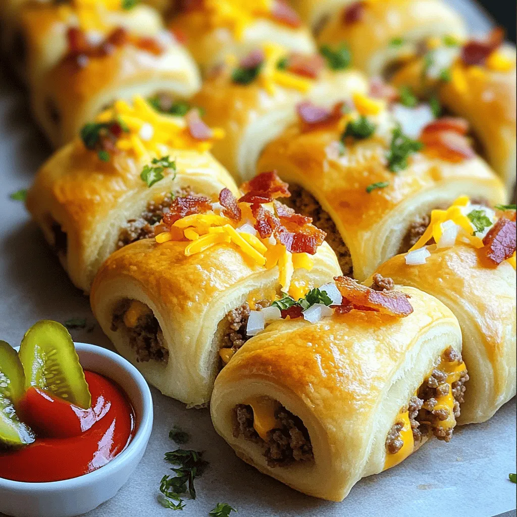 Bacon Cheeseburger Roll-Ups Tasty and Fun Snack Idea