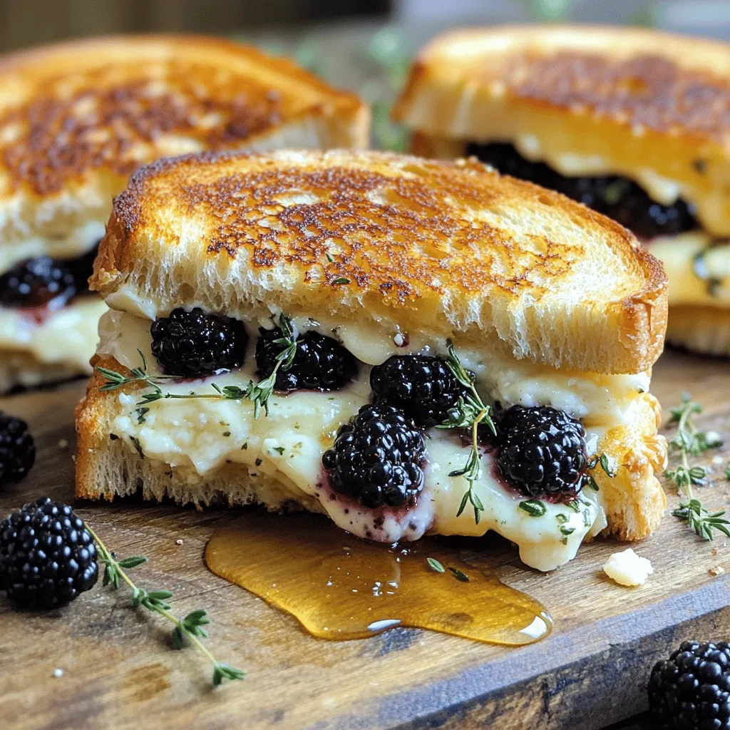 To make a Goat Cheese Blackberry Grilled Cheese, you need the following ingredients: