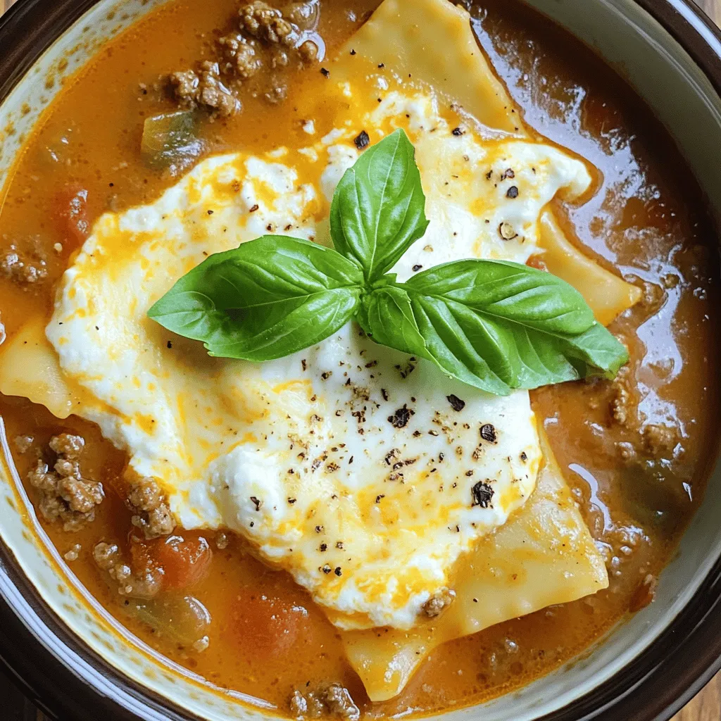 Crock Pot Cheesy Lasagna Soup Comforting One-Pot Meal