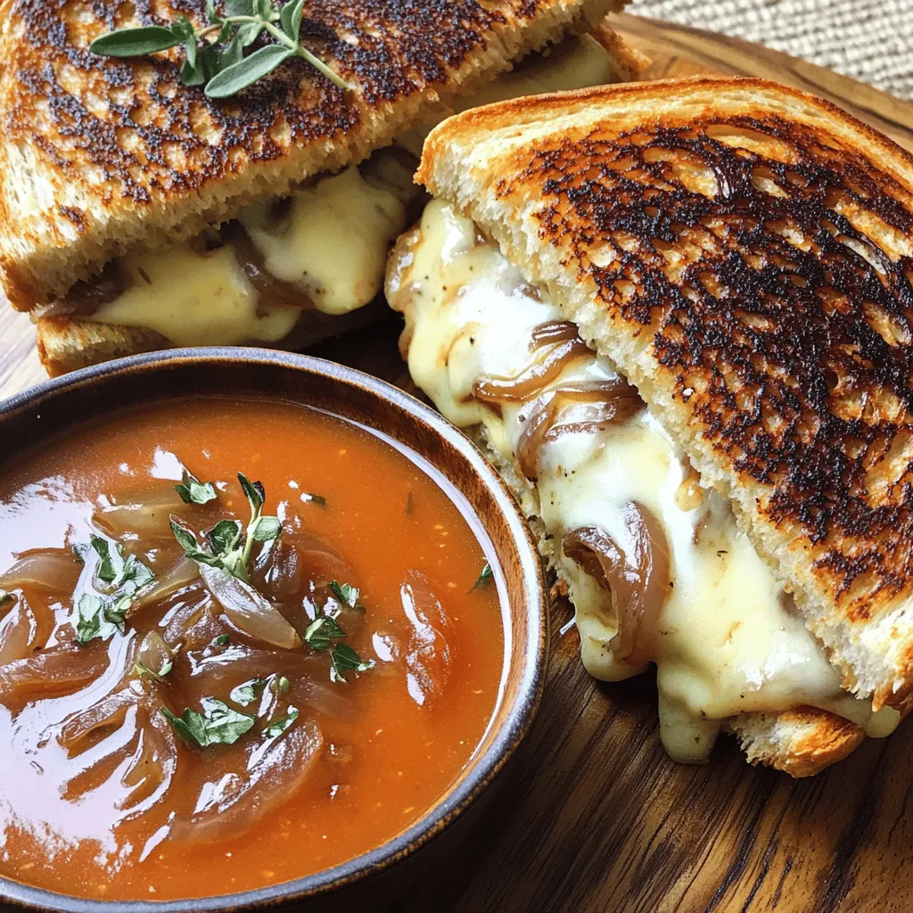 For a tasty French Onion Grilled Cheese Sandwich, you need several key ingredients. First, the onions. I prefer using large yellow onions. They caramelize beautifully and bring out a rich flavor.