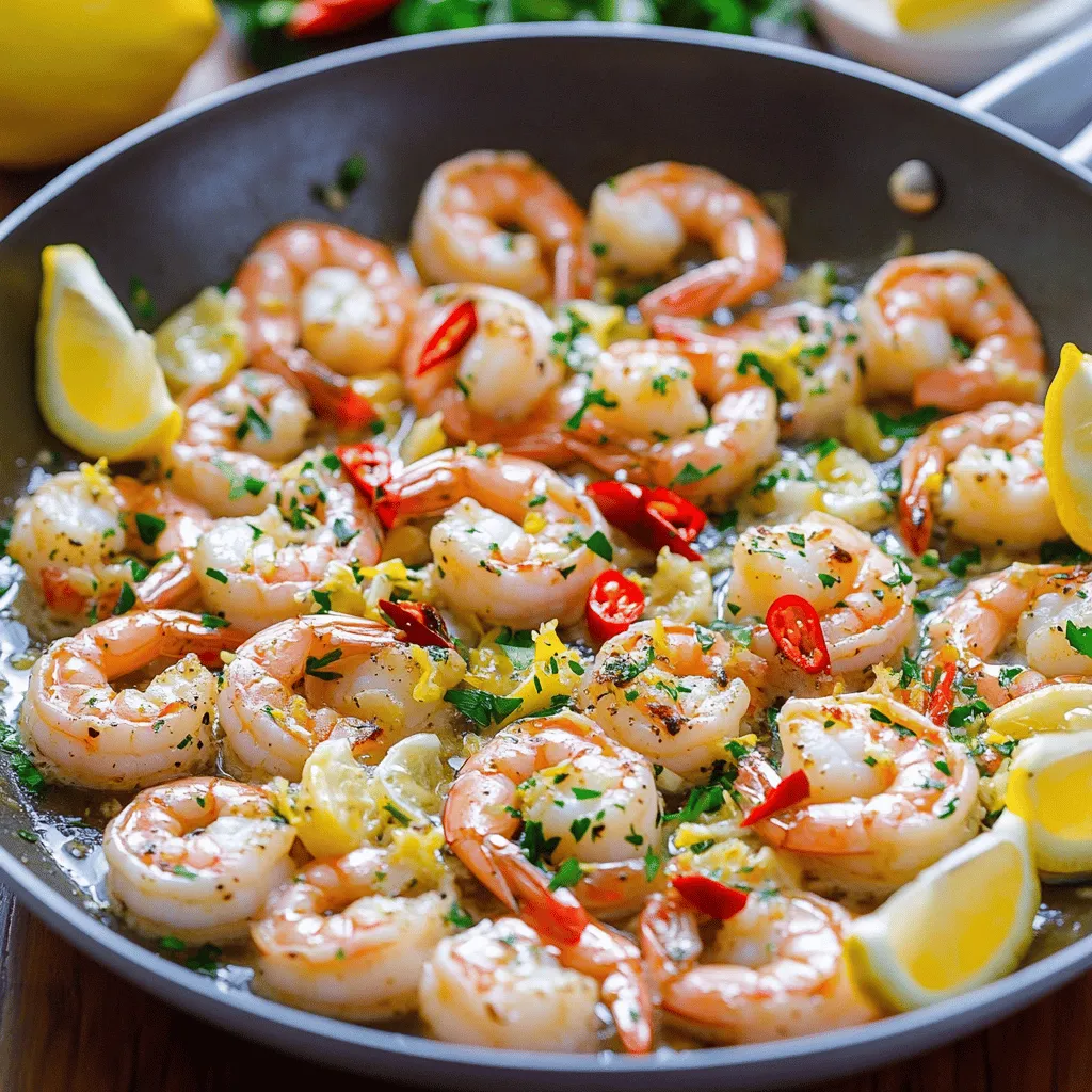 The key ingredients for spicy garlic shrimp are simple yet powerful. You need fresh shrimp, garlic, and chili.