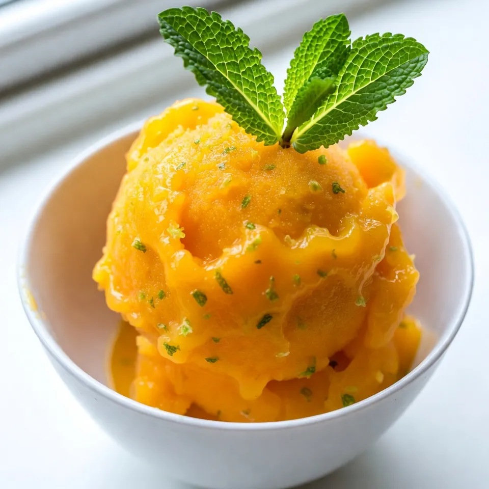 Mango Lime Sorbet Fresh and Flavorful Dessert Delight