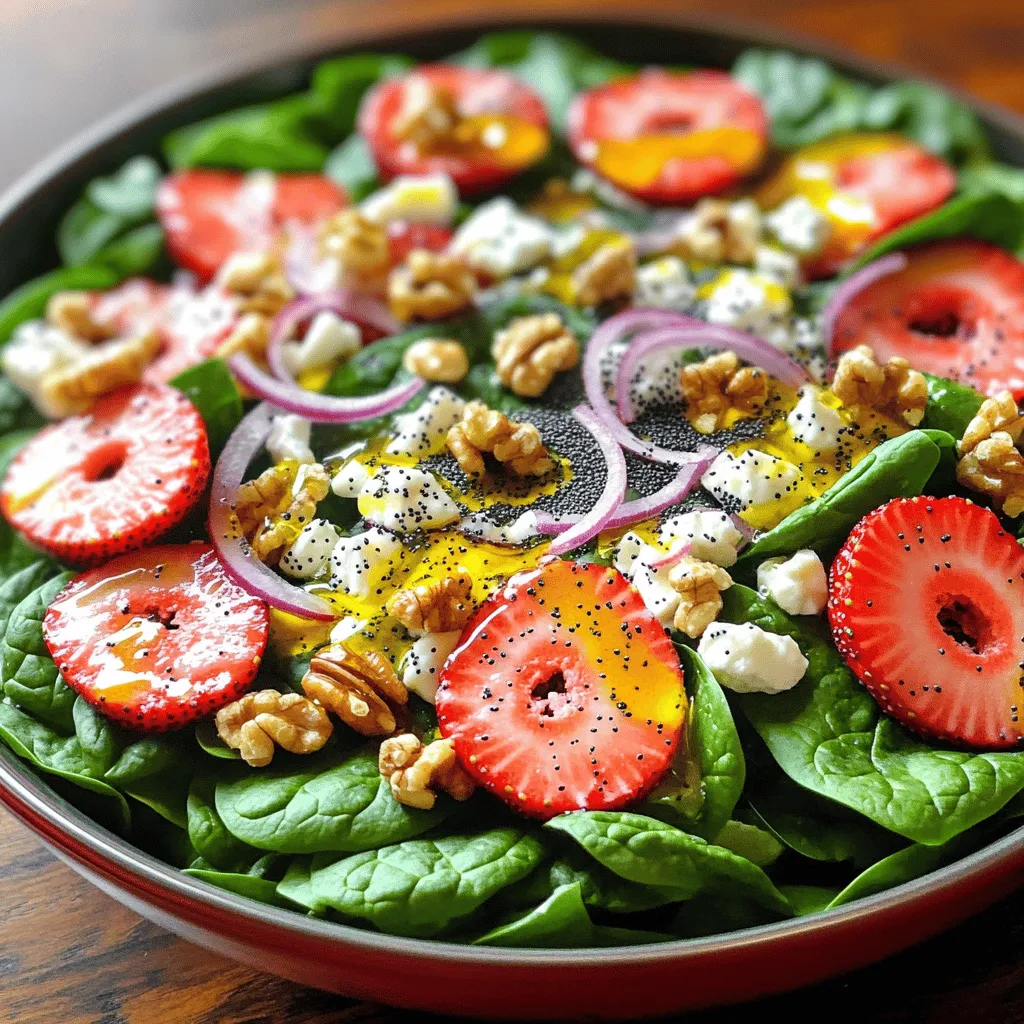 Strawberry Spinach Poppyseed Salad Fresh and Flavorful