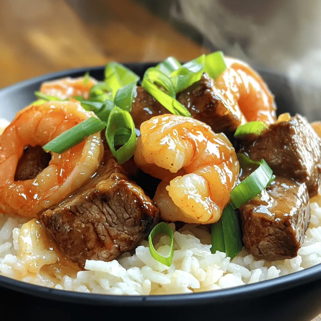 Savory Steak Bites and Shrimp in Garlic Butter Recipe