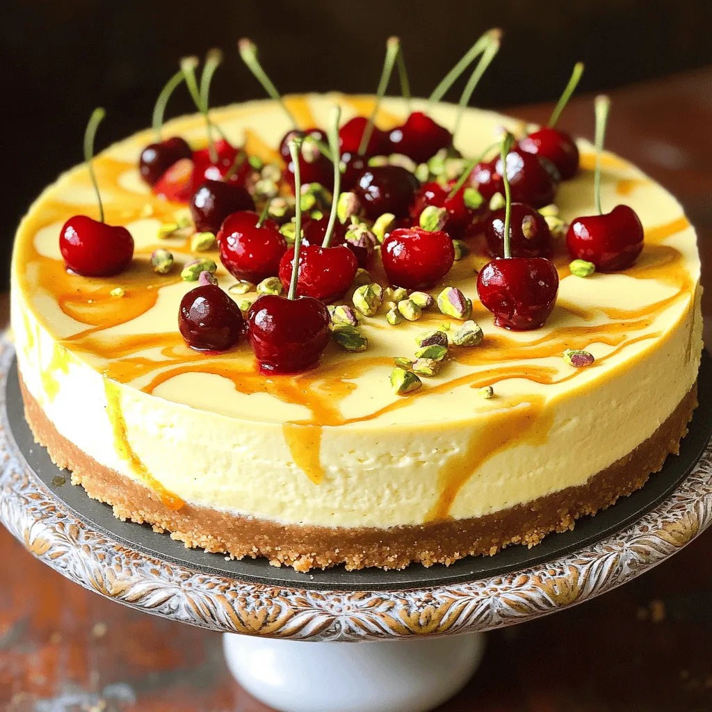 Lemon-Lime Cherry Pistachio Cheesecake Delightful Treat