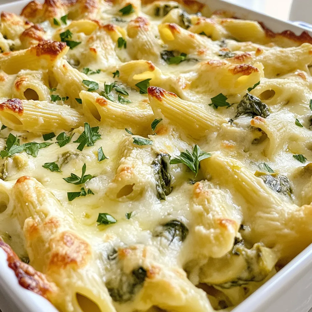 Spinach Artichoke Pasta Bake Flavorful Family Dish