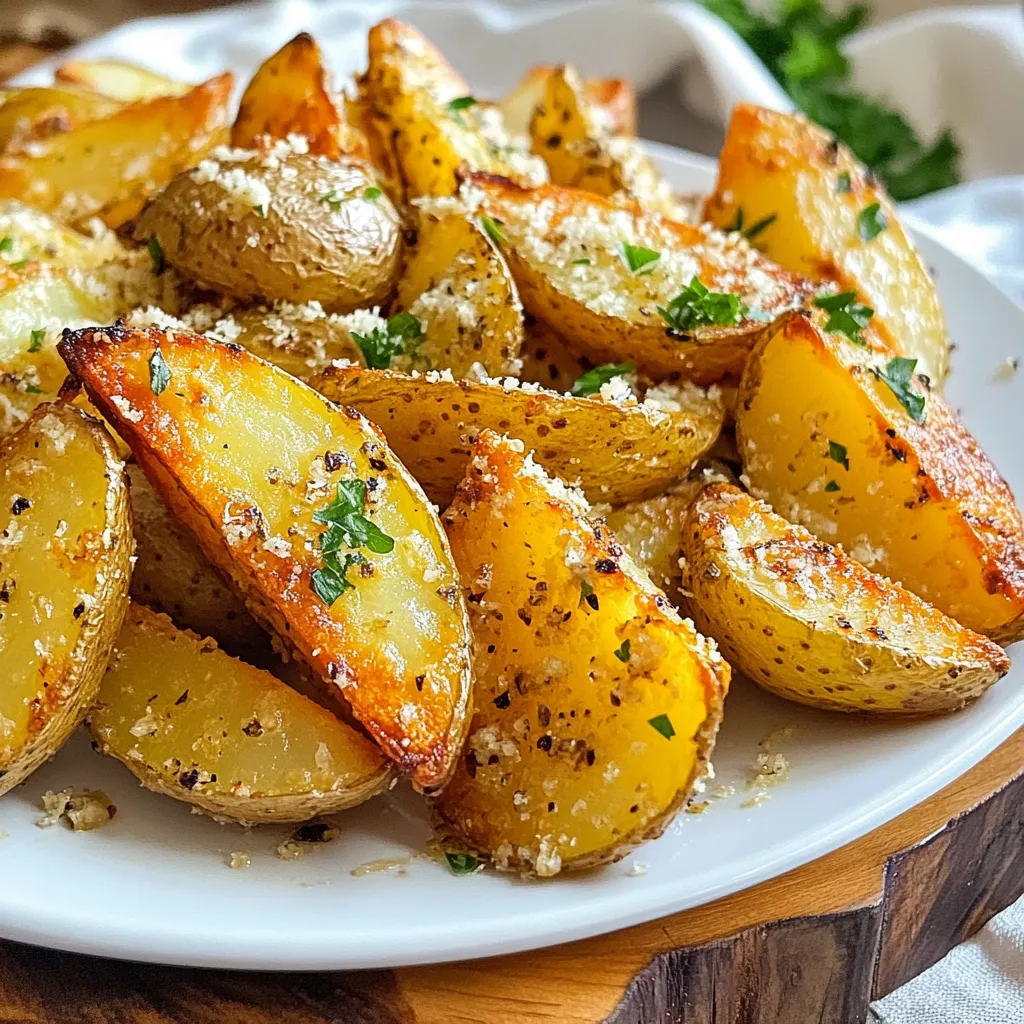 Air Fryer Garlic Parmesan Potato Wedges Crispy Delight